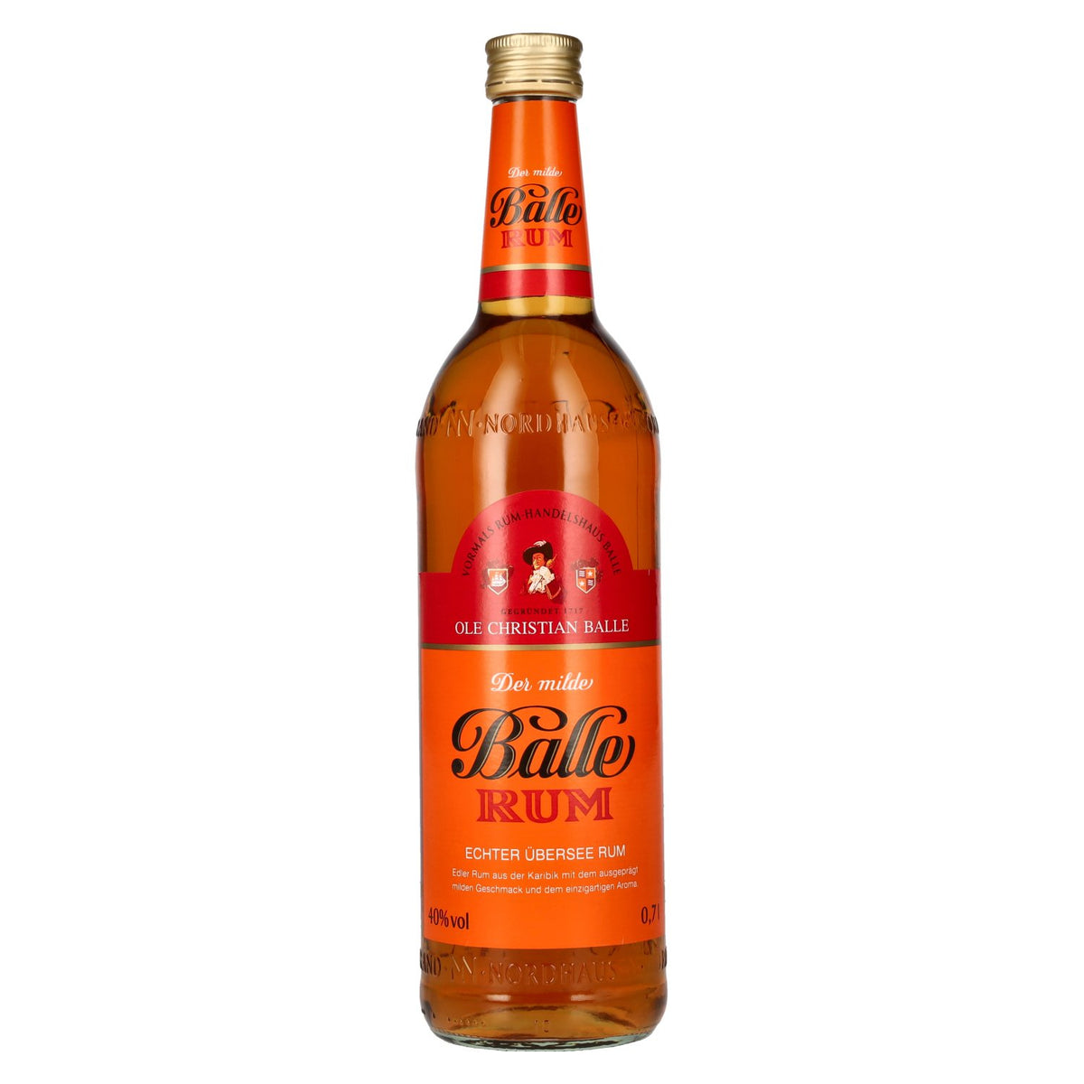 Le Balle Rum doux, un véritable rhum d'outre-mer, 40 % vol., 0,7 l
