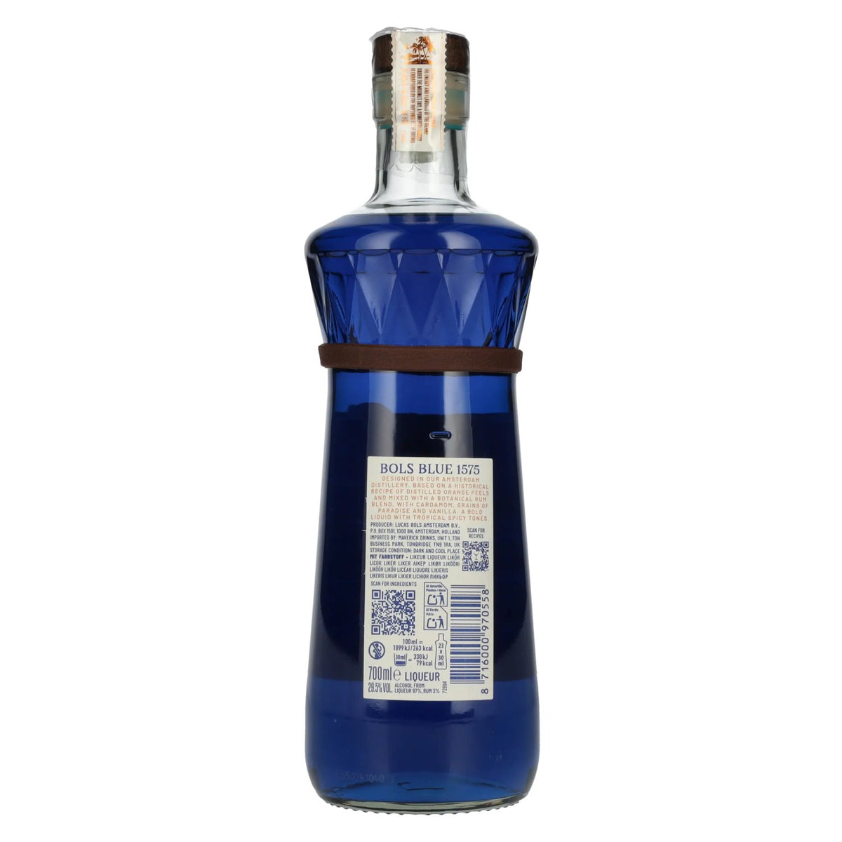 Bols 1575 Blue Curaçao Liqueur 29.5% ABV 0.7l
