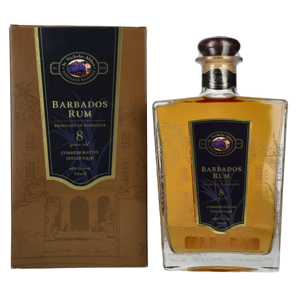 St. Nicholas Abbey Barbados Rum, 8 Years Old, Single Cask, 40% vol., 0.7 litres, in a gift box
