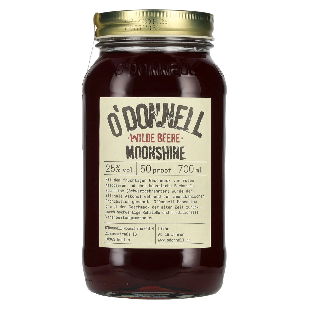 O'Donnell Moonshine WILD BERRY Liqueur 25% vol. 0.7 l
