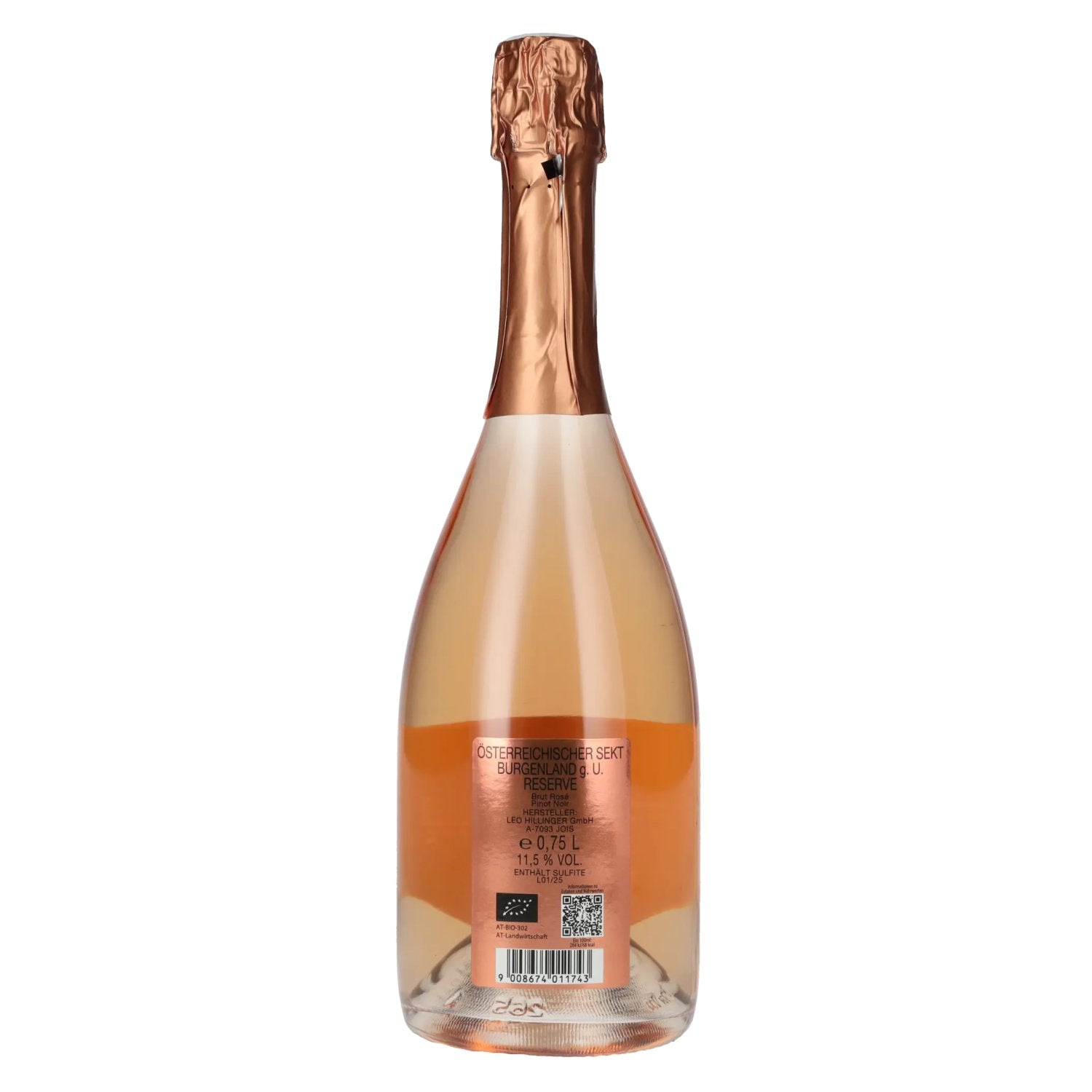 Hillinger HILL Brut Rosé Reserve 2020 11,5% Vol. 0,75l