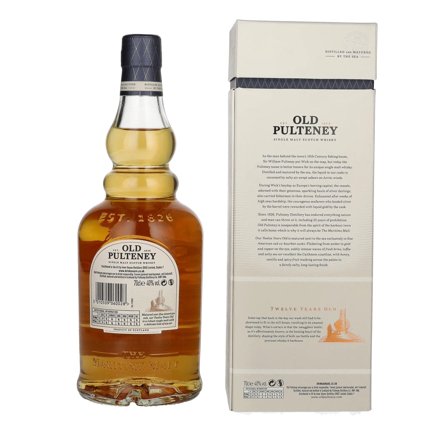 Old Pulteney 12 Years Old Single Malt Scotch Whisky 40% Vol. 0,7l in gift box