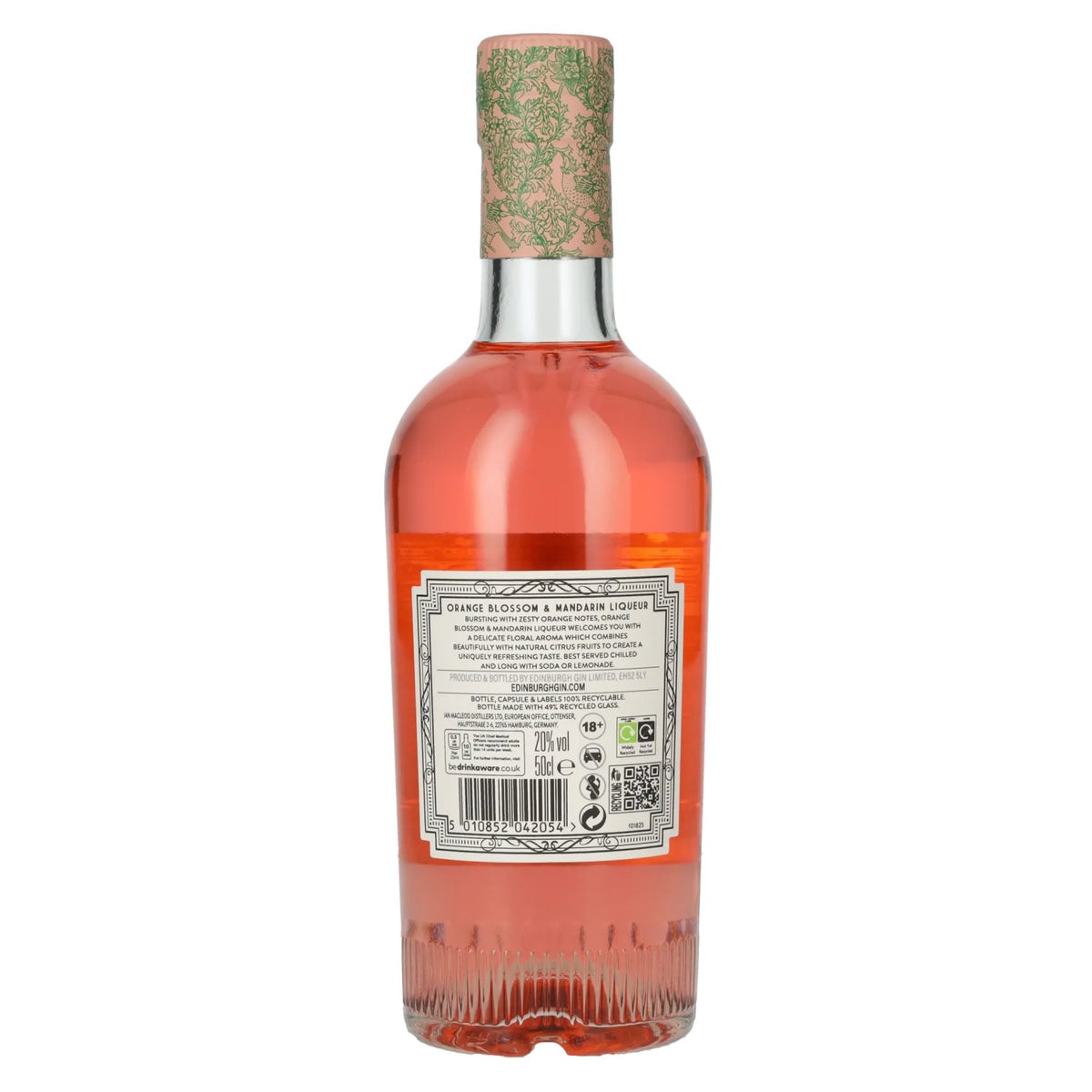 Edinburgh Spiced Orange Blossom &amp; Mandarin Liqueur 20% ABV 0.5l