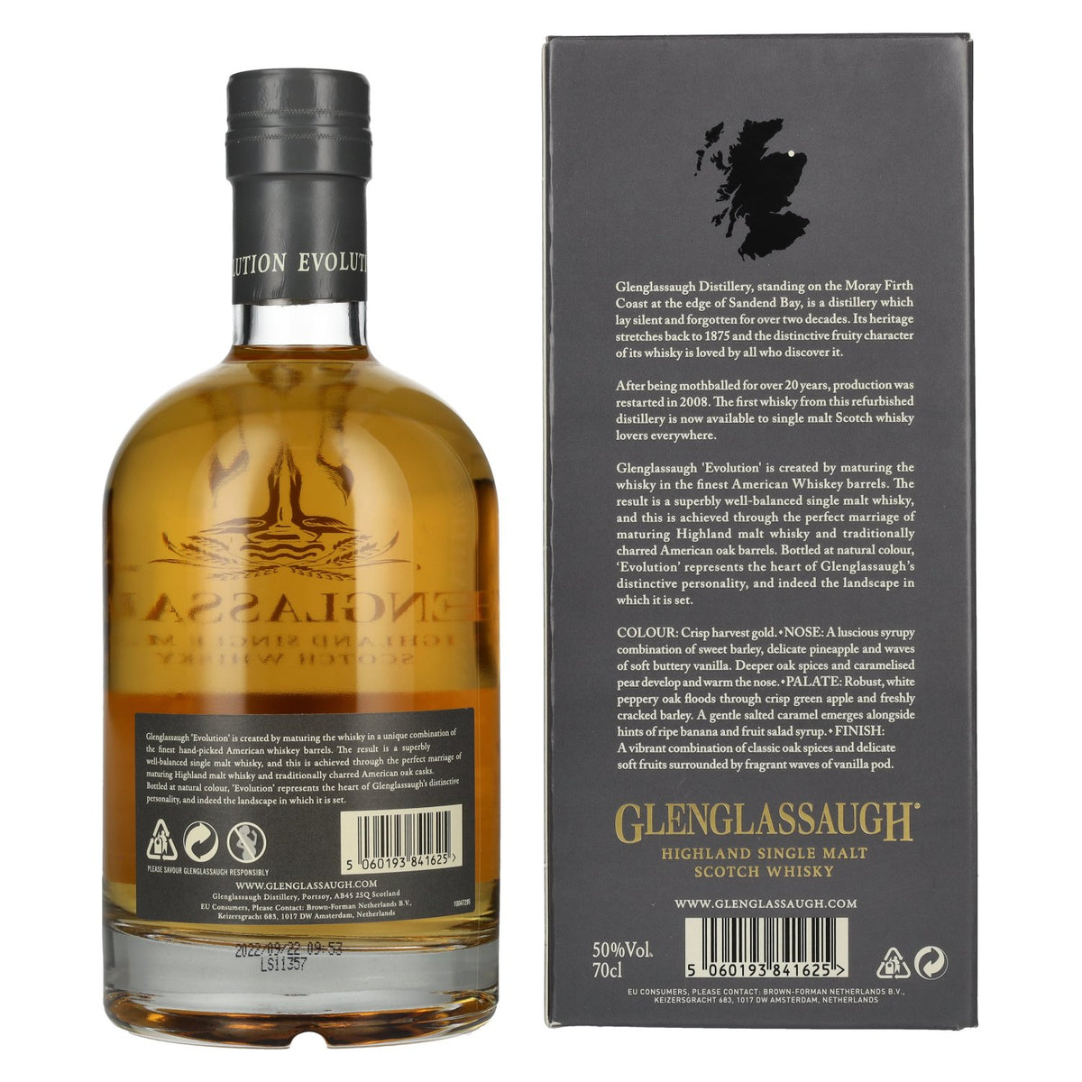 Glenglassaugh EVOLUTION Highland Single Malt Scotch Whisky 50% vol. 0,7 l in geschenkverpakking