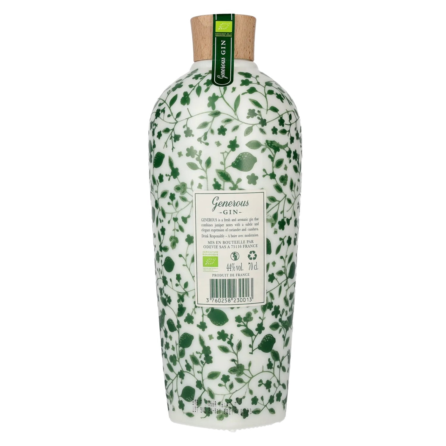 Generous Green Organic CORIANDER &amp; COMBAVA Gin 44% vol. 0,7l