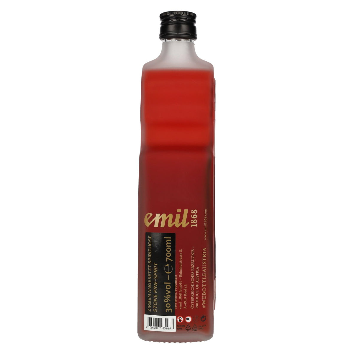 emil 1868 Zirben-Angesetzt 30% vol. 0,7 l in een Oostenrijkse fles