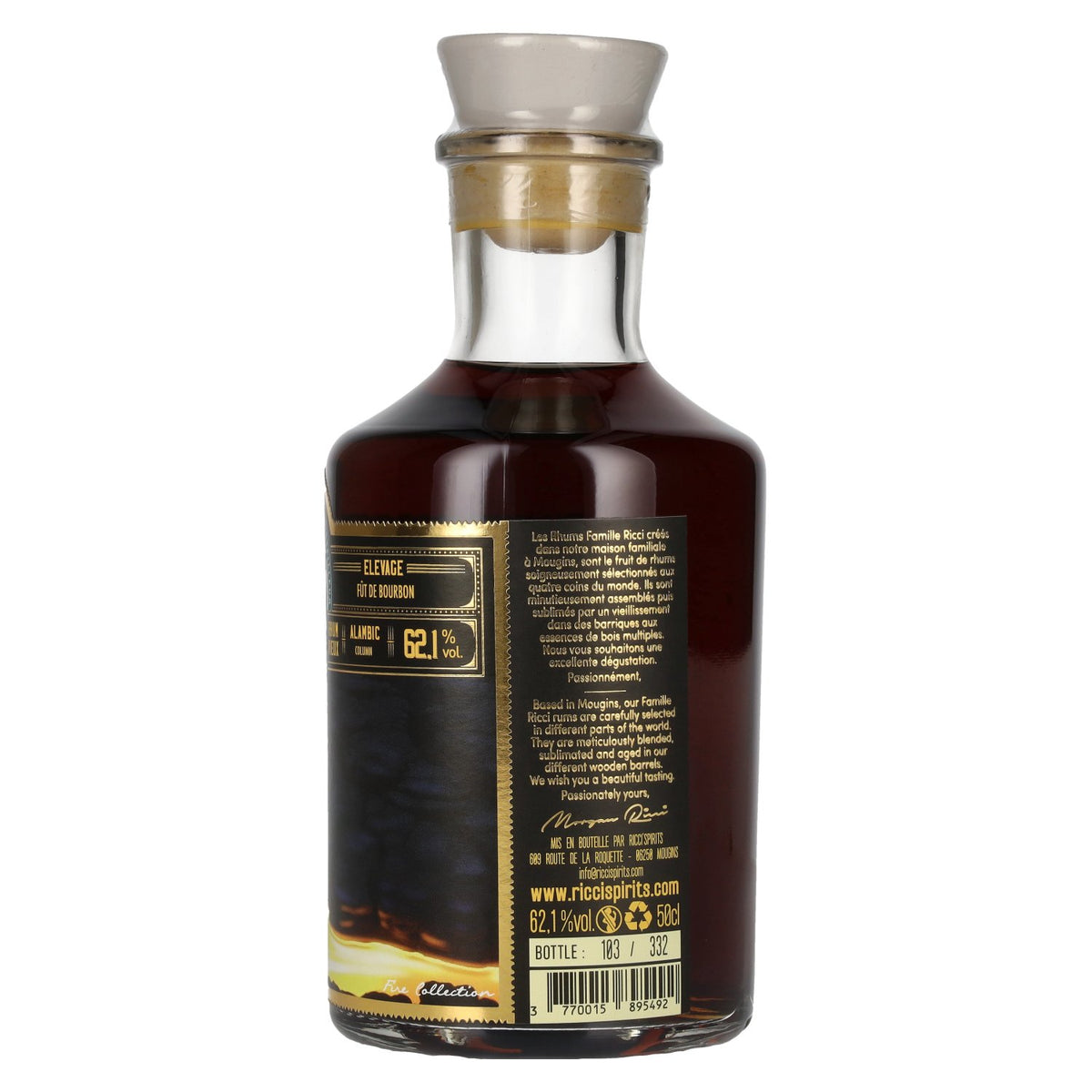 Famille Ricci Ten Cane Rare Single Cask Rhum Vieux 2008 62,1 % vol. 0,5 l
