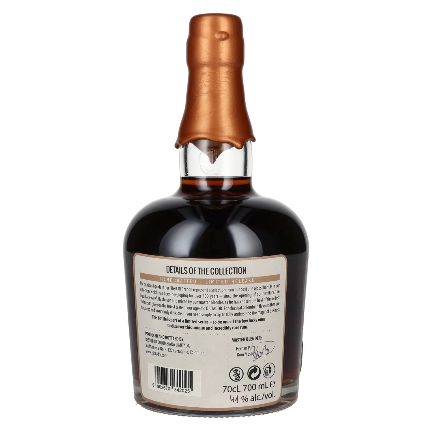Dictador BEST OF 1980 APASIONADO Colombian Rum 37YO/260917/EX-P115 41% Vol. 0,7l