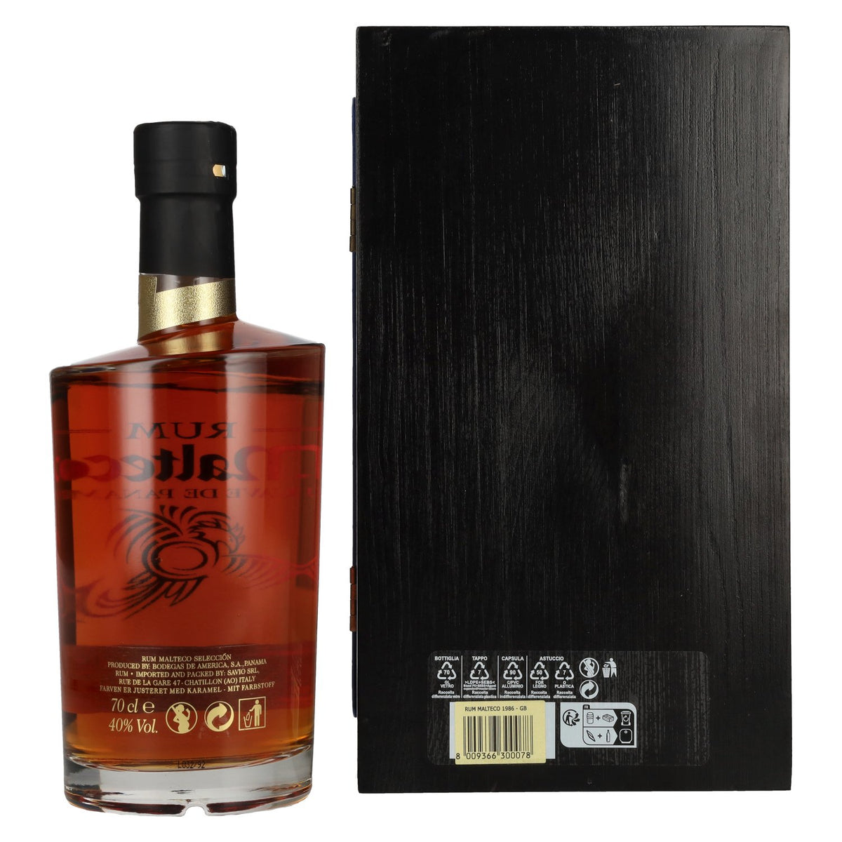 Ron Malteco SELECCIÓN 1986 40% vol. 0,7 l in houten kist