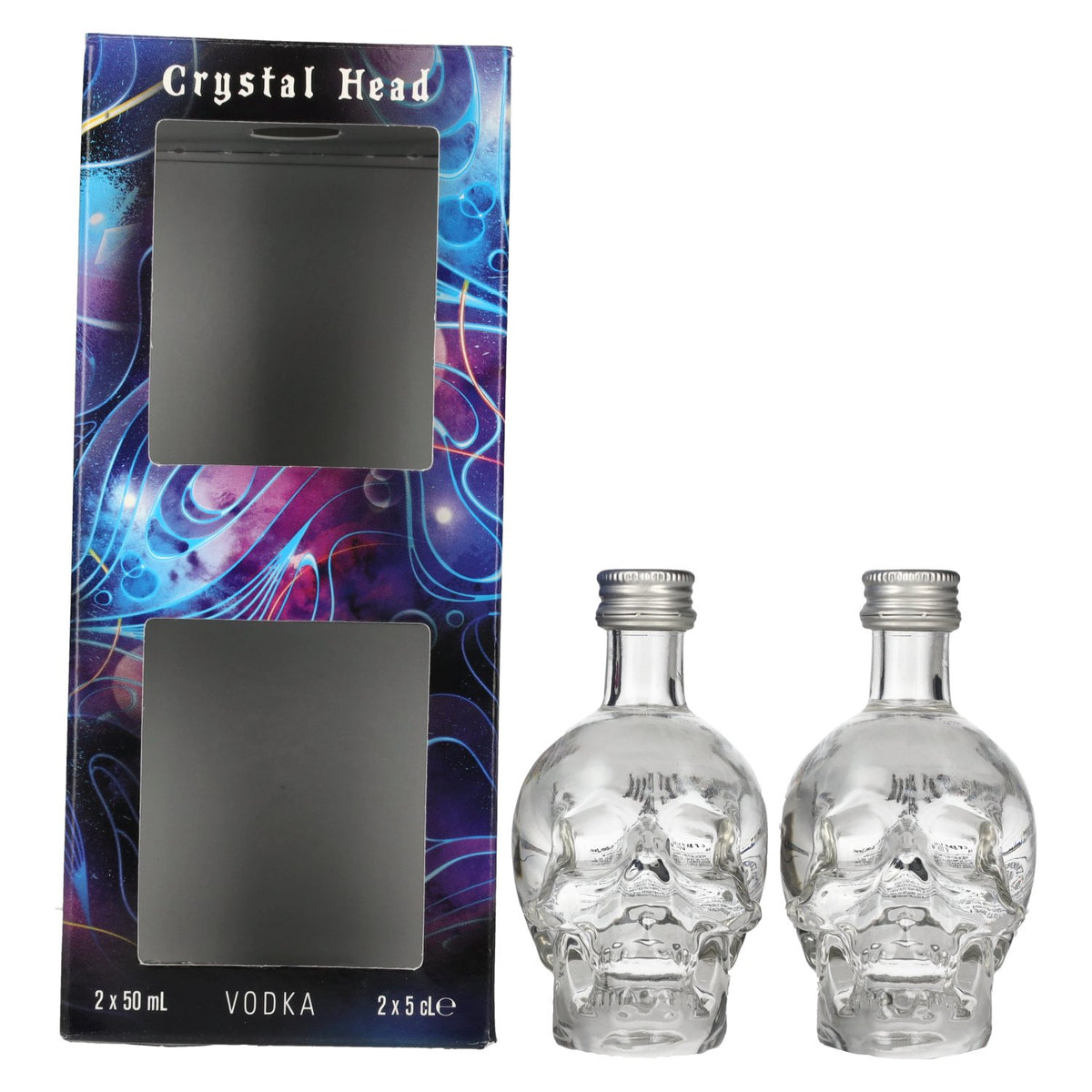 Crystal Head Vodka 40% vol. 2 x 0,05 l in geschenkverpakking