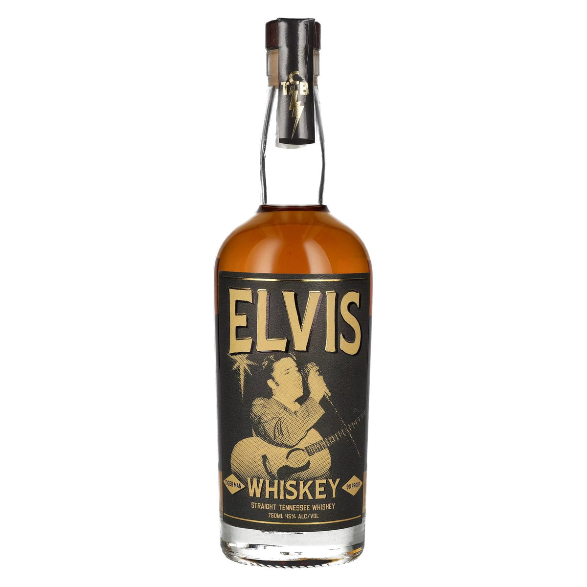 Elvis TIGER MAN Straight Tennessee Whiskey 45% ABV 0.75l
