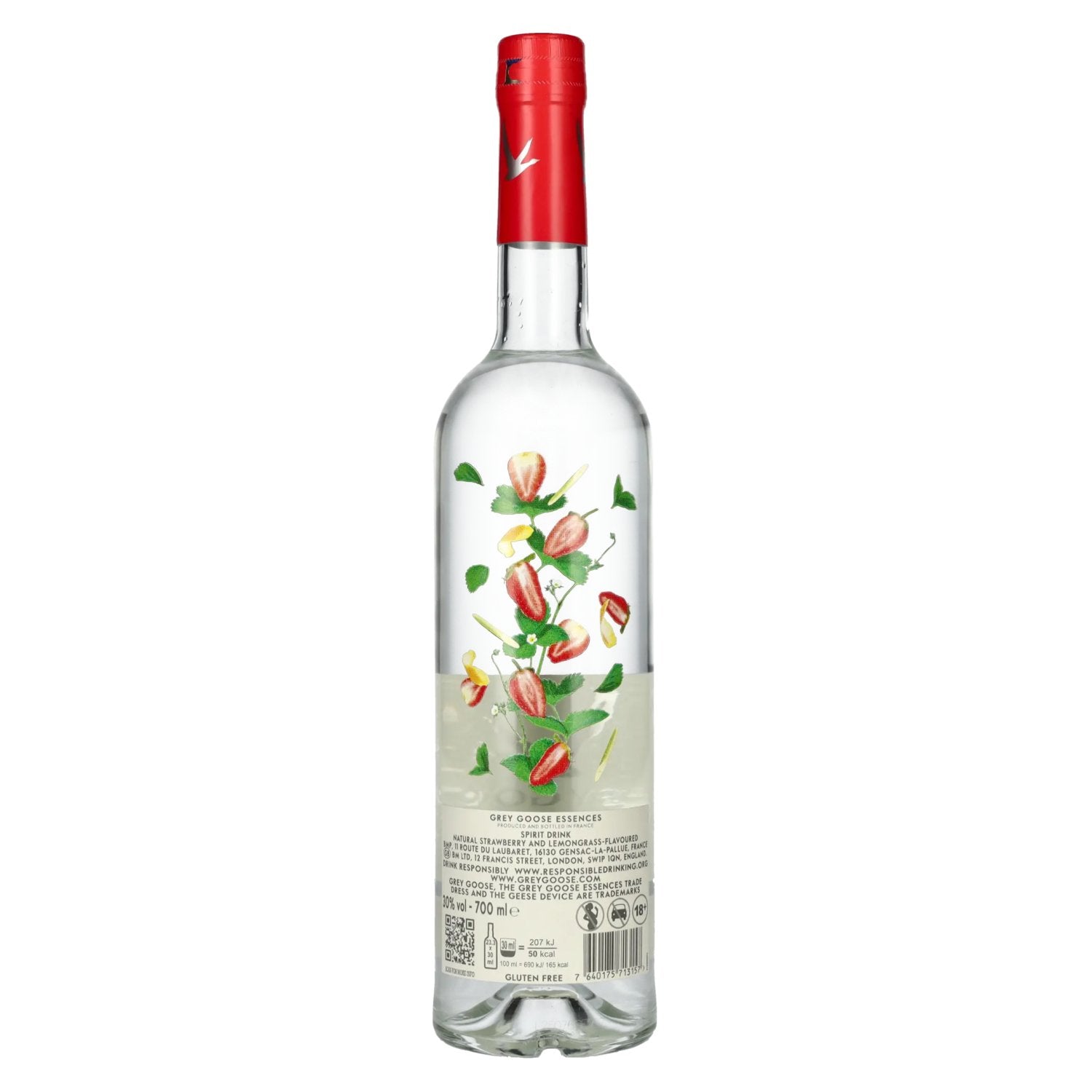 Grey Goose Essences STRAWBERRY &amp; LEMONGRASS gearomatiseerde wodka 30% Vol. 0,7l