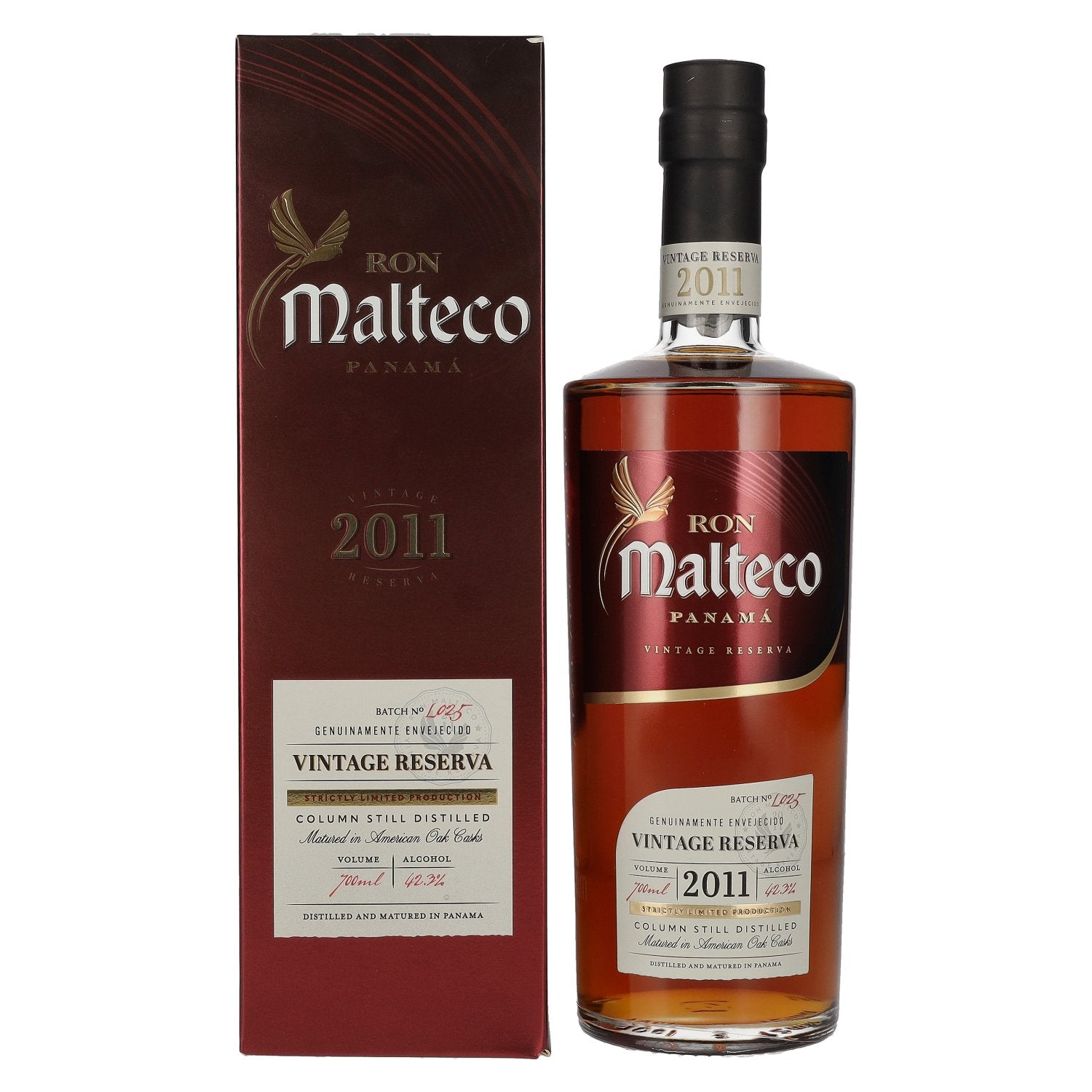 Ron Malteco Vintage Reserva Panamá 2011 42,3% Vol. 0,7l in geschenkverpakking