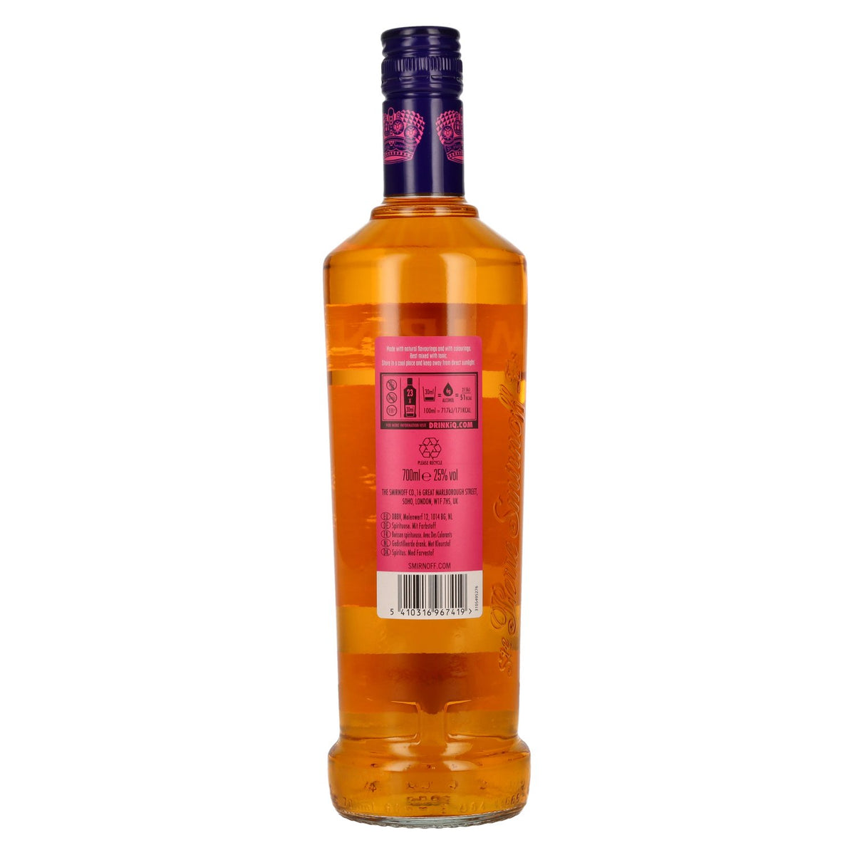 Smirnoff Vodka MANGO &amp; PASSIONFRUIT TWIST Spirit Drink 25% vol. 0,7 l