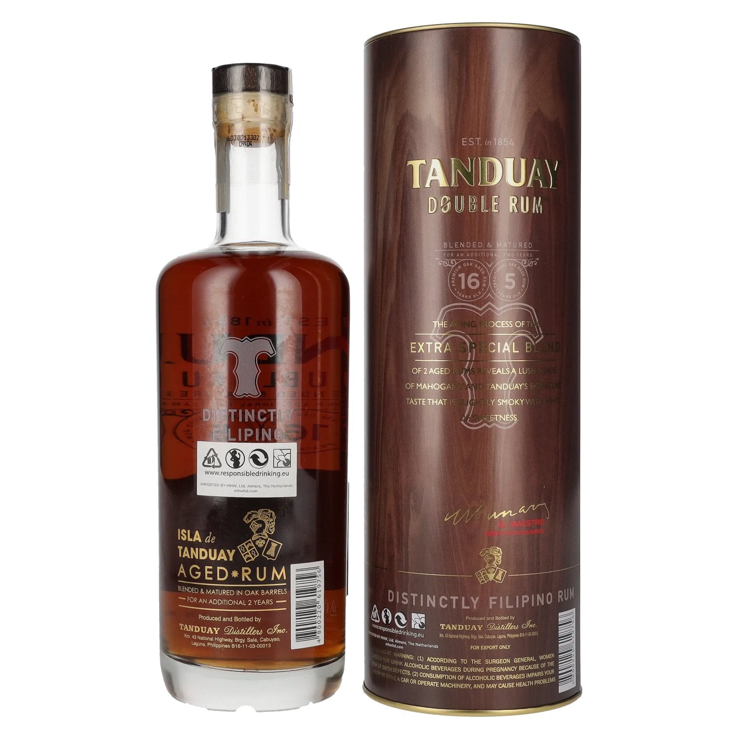 Tanduay Double Filipino Rum 40% vol. 0,7l en Tinbox