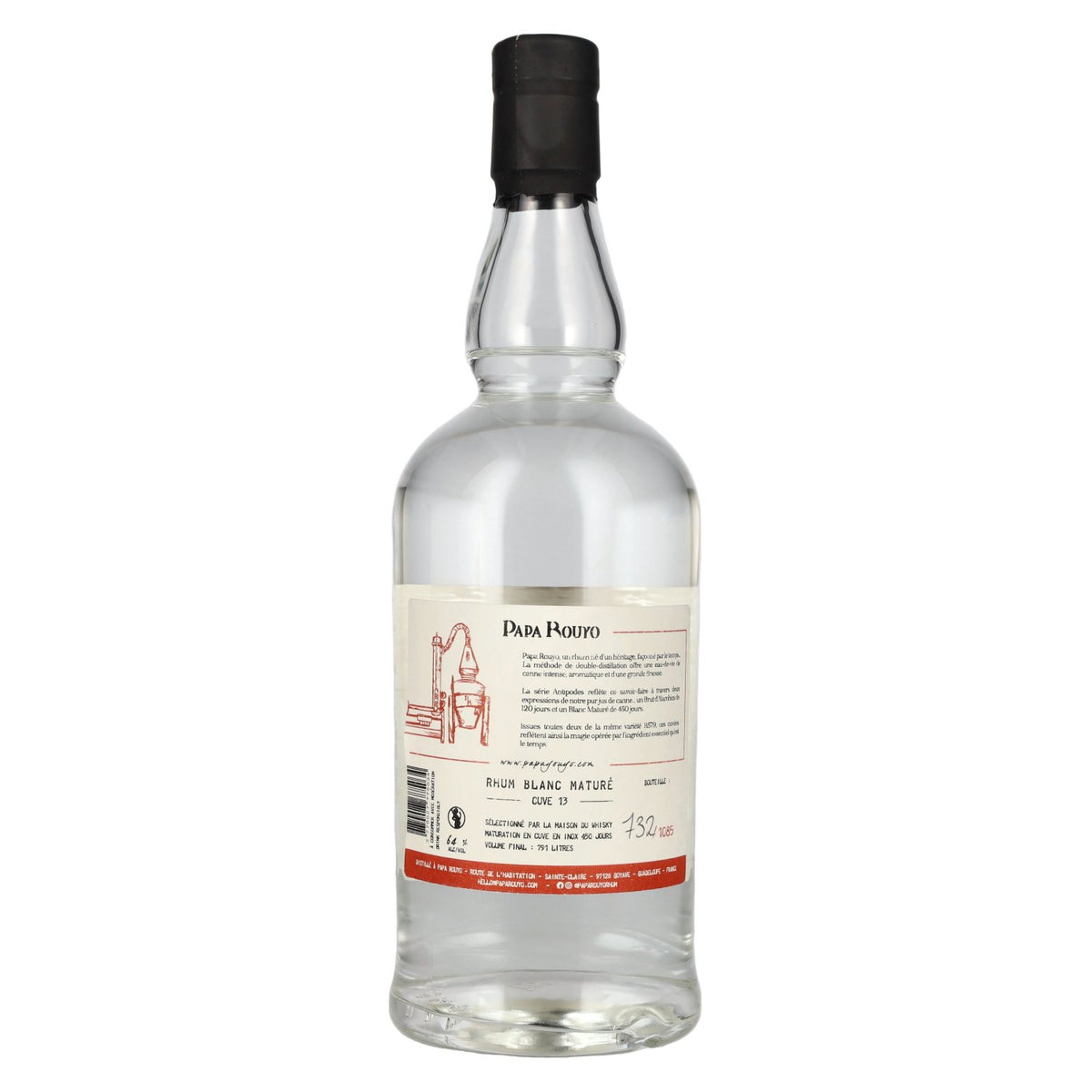 Papa Rouyo Blanc Maturé Antipodes Rhum Agricole 64% vol. 0.7l