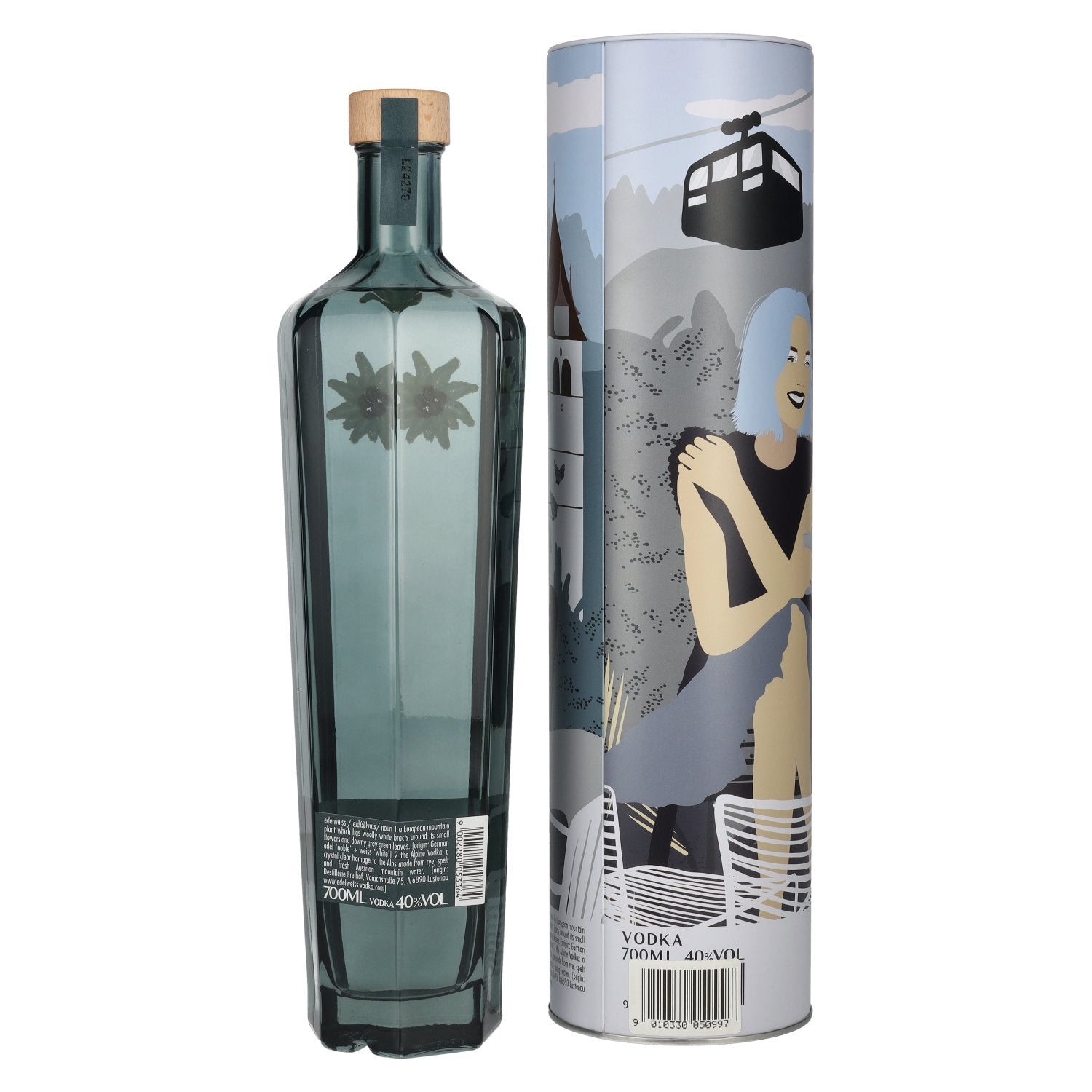 Edelweiss The Alpine Vodka KITZBÜHEL 40% vol. 0,7l en Tinbox
