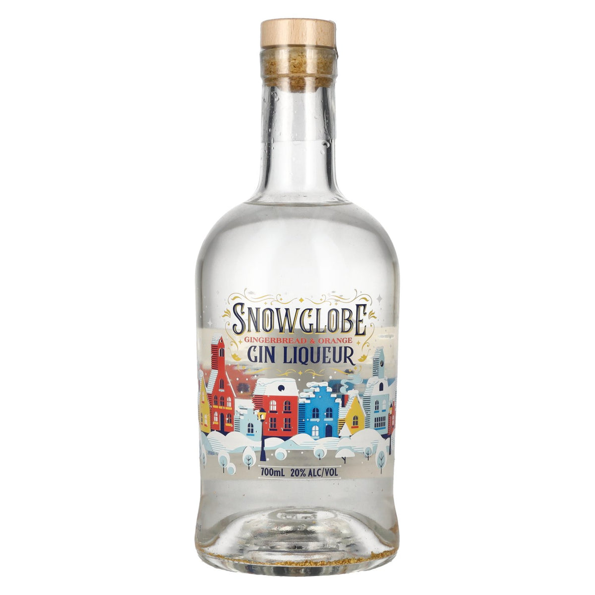 Snowglobe Orange &amp; Gingerbread Gin Likeur met verlichting 20% vol. 0,7 l