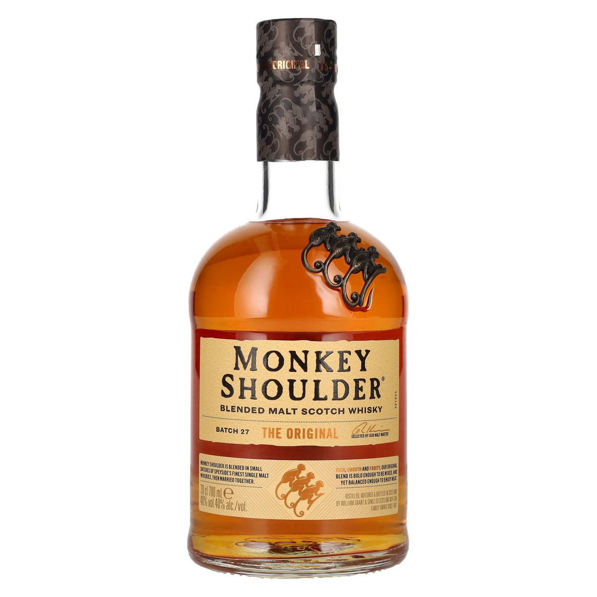 Monkey Shoulder THE ORIGINAL Blended Malt Batch 27 40% ABV 0.7l