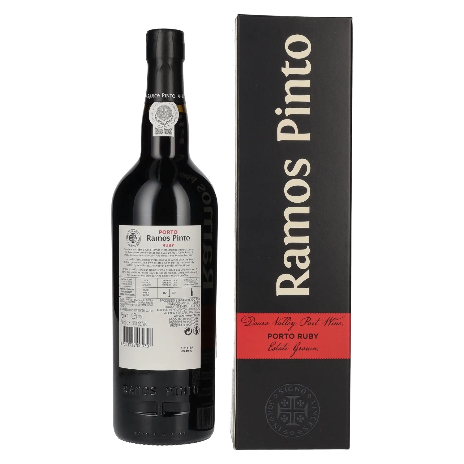 Ramos Pinto Fine Porto Ruby 19,5% Vol. 0,75l in gift box