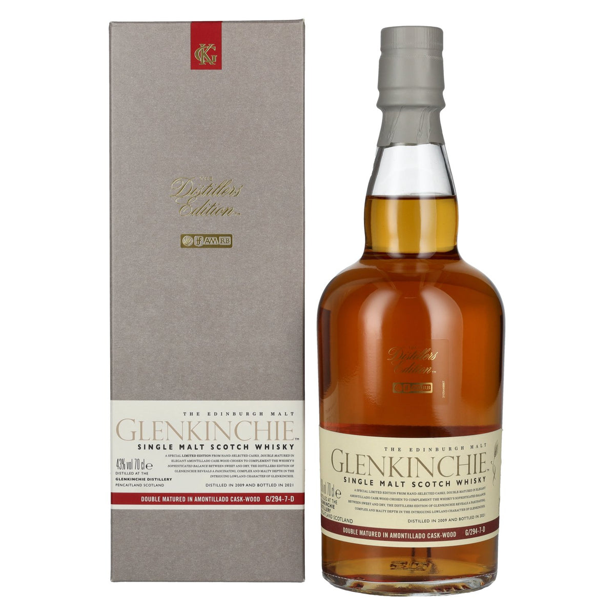 Glenkinchie The Distillers Edition Double Matured 2021 43 % vol. 0,7 l dans un coffret cadeau