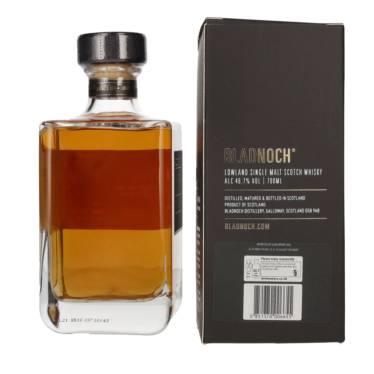 Bladnoch VINAYA Lowland Single Malt Scotch Whisky 46,7% vol. 0,7 l in geschenkverpakking