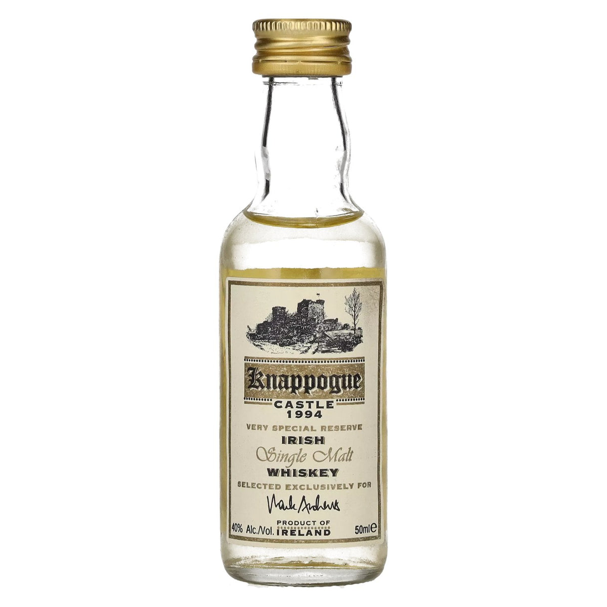 Knappogue Castle VERY SPECIAL RESERVE Irish Whiskey 1994 40% vol. 0.05 l