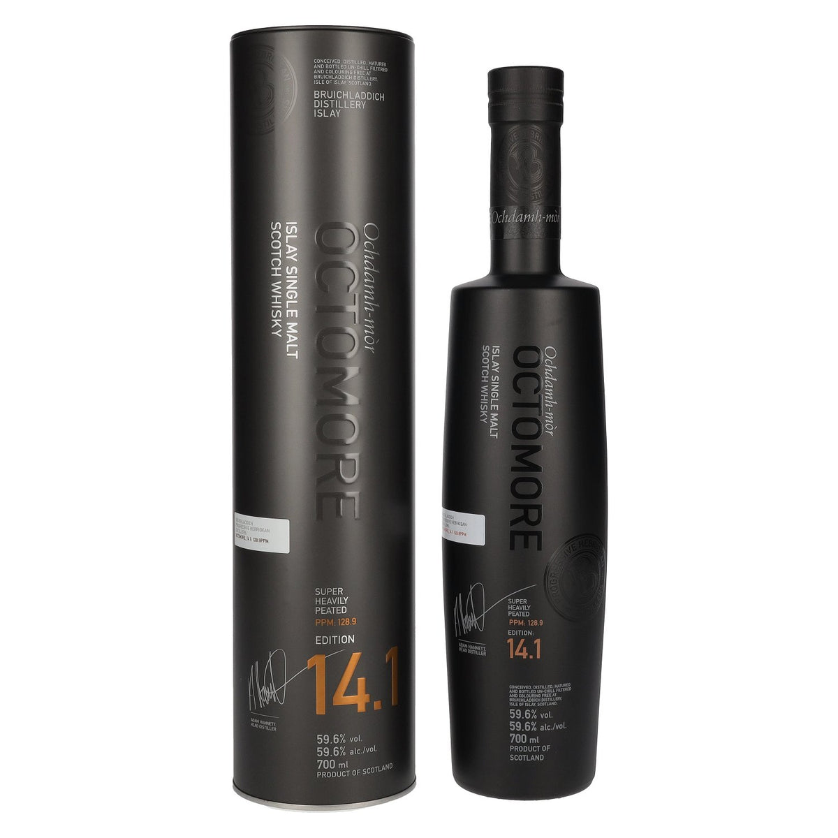 Octomore EDITION: 14.1 Super Heavily Peated Islay Single Malt 59.6% ABV 0.7l in a tin box