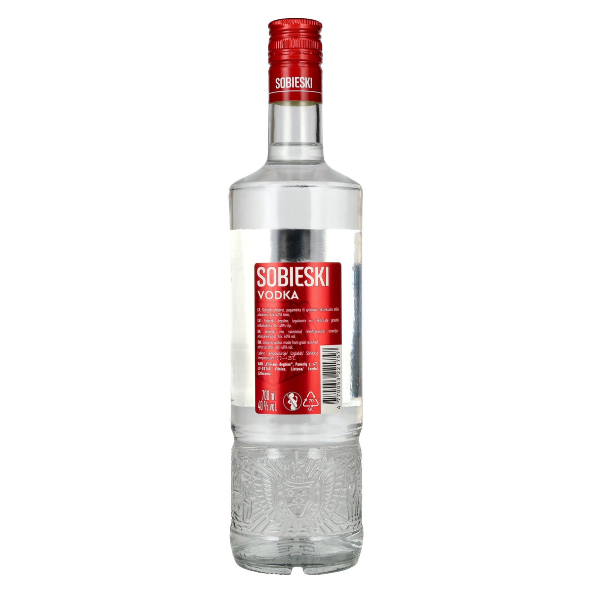 Sobieski 100% Pure Grain Vodka 40% vol. 0,7 l