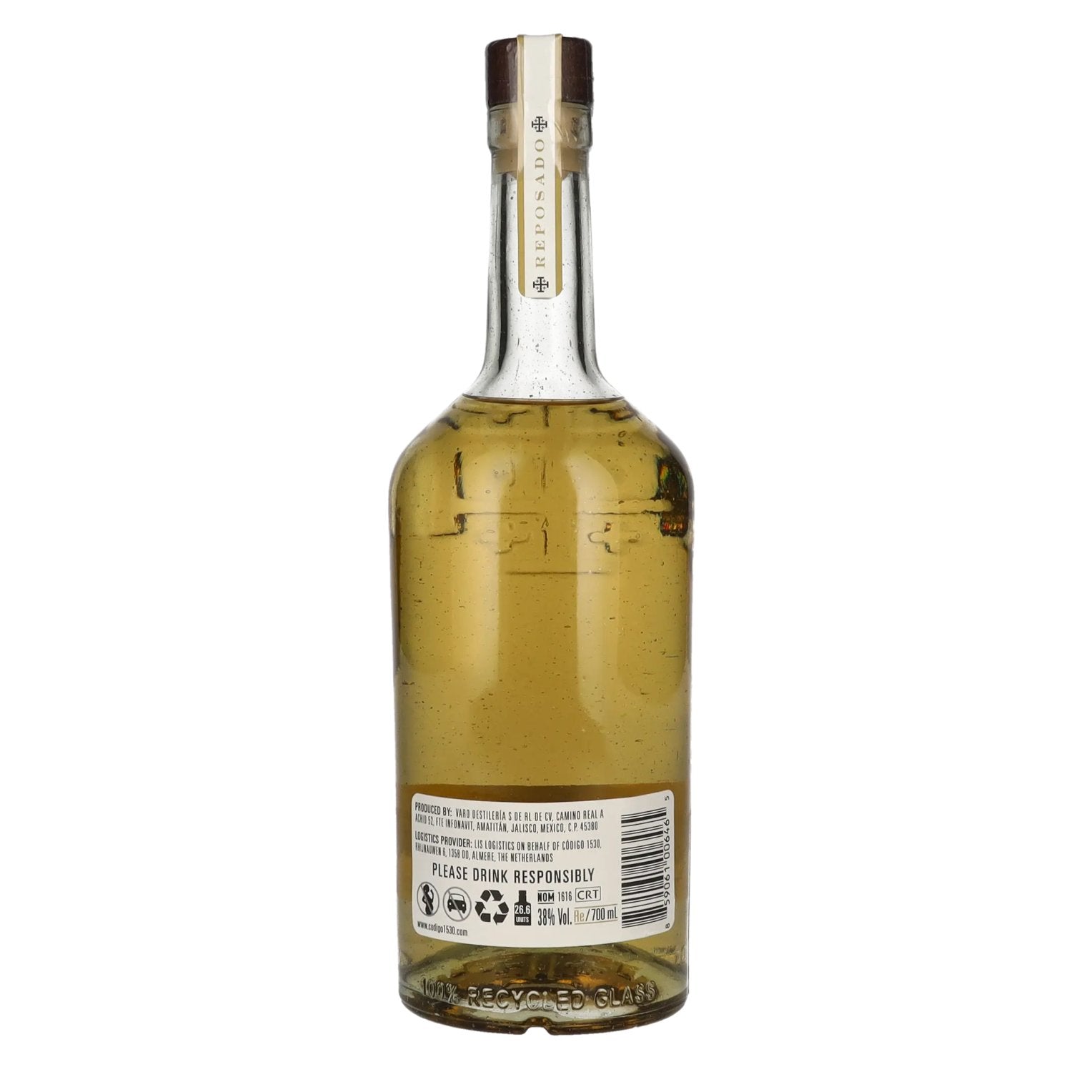 Código 1530 REPOSADO Tequila 38% Vol. 0,7l