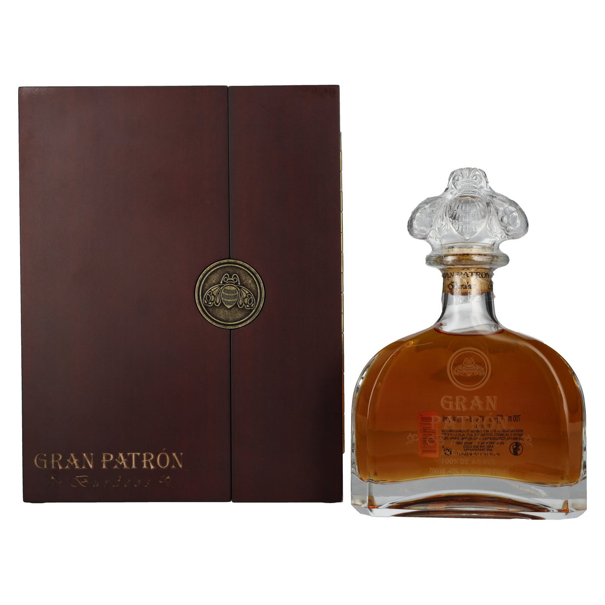 Gran Patrón Tequila BURDEOS Añejo 100% agave 40% vol. 0,7 l in houten kist