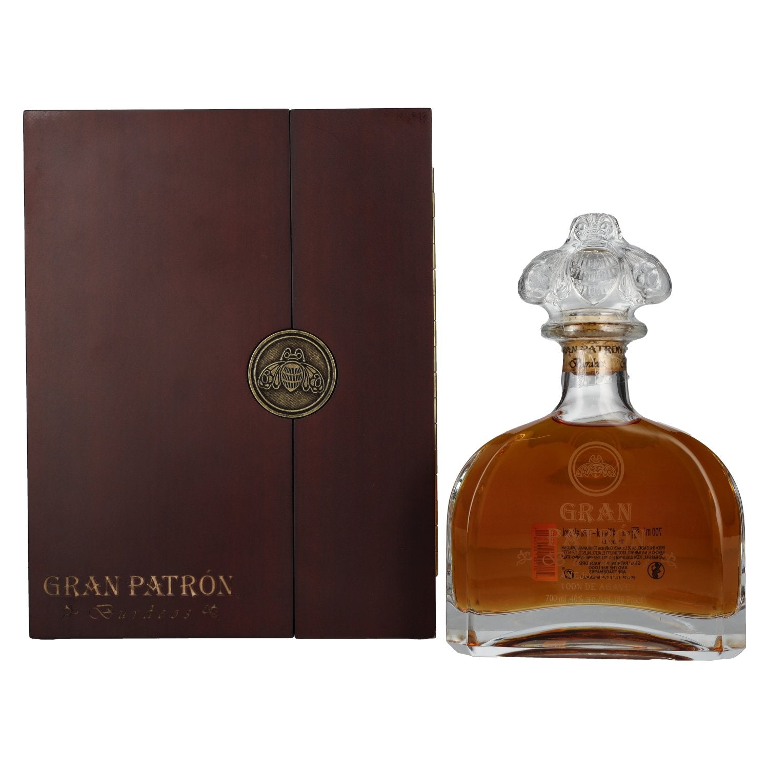 Gran Patrón Tequila BURDEOS Añejo 100% de Agave 40% Vol. 0,7l in Holzkiste