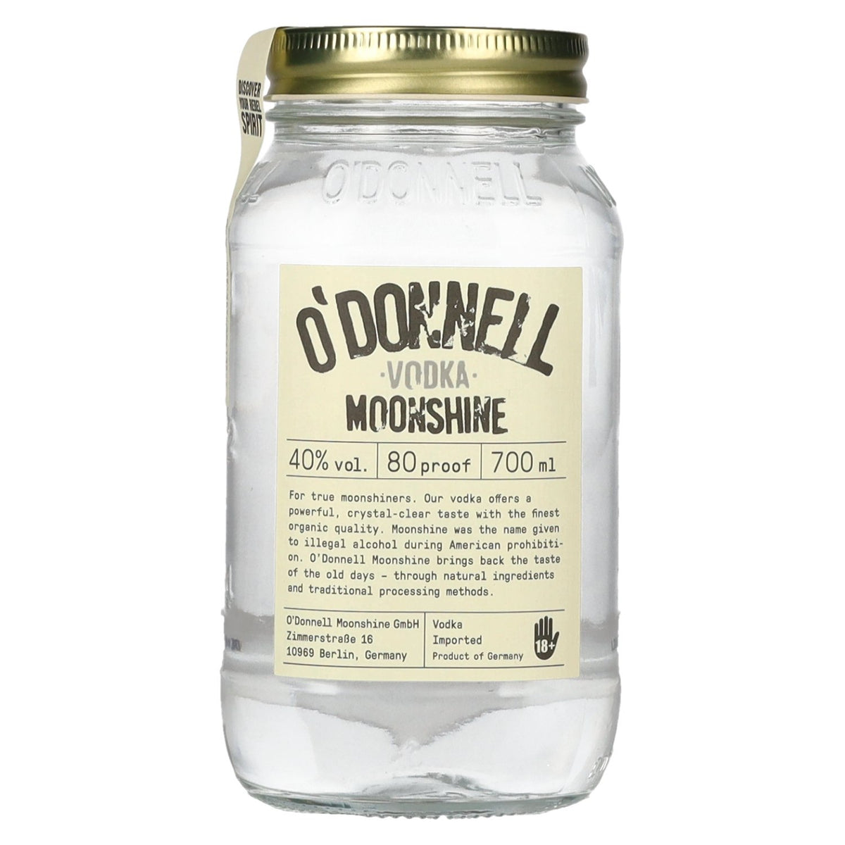 O'Donnell Moonshine Vodka 40% vol. 0,7 l