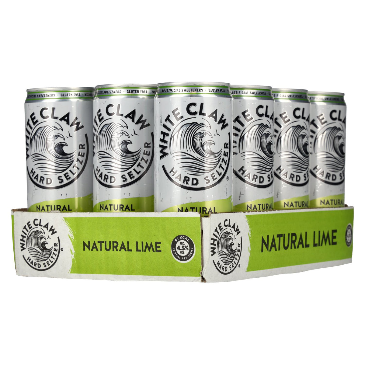 White Claw Hard Seltzer Natural Lime 4,5 % vol. 12 canettes de 0,33 l (consigne)
