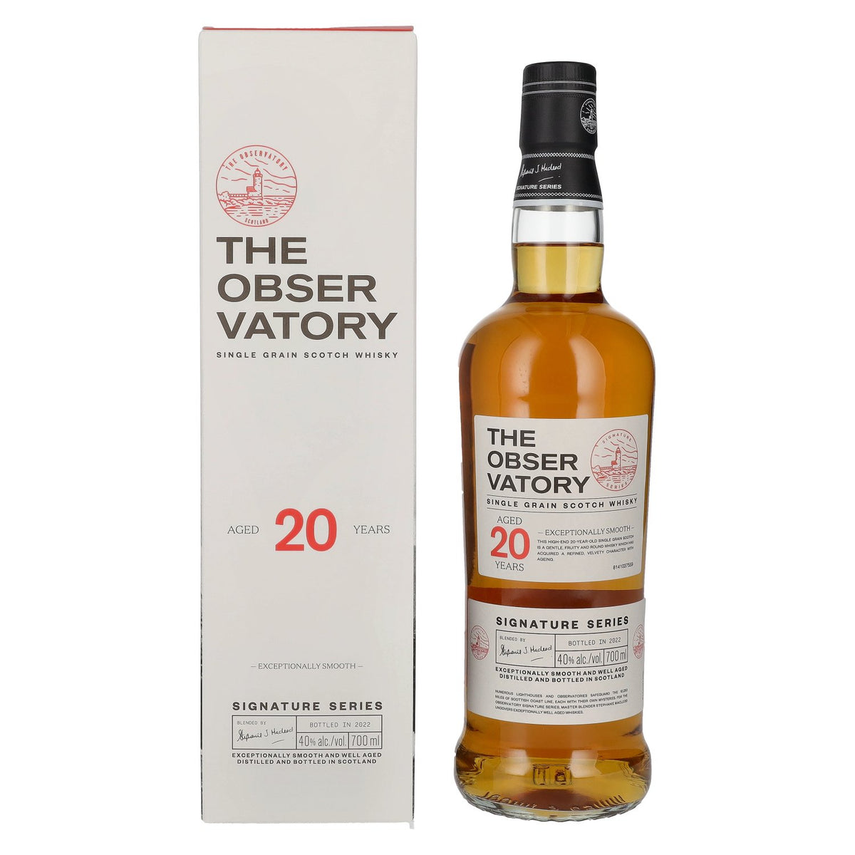 The Observatory 20 Years Old Single Grain Signature Series 40% ABV, 0.7l in a gift box