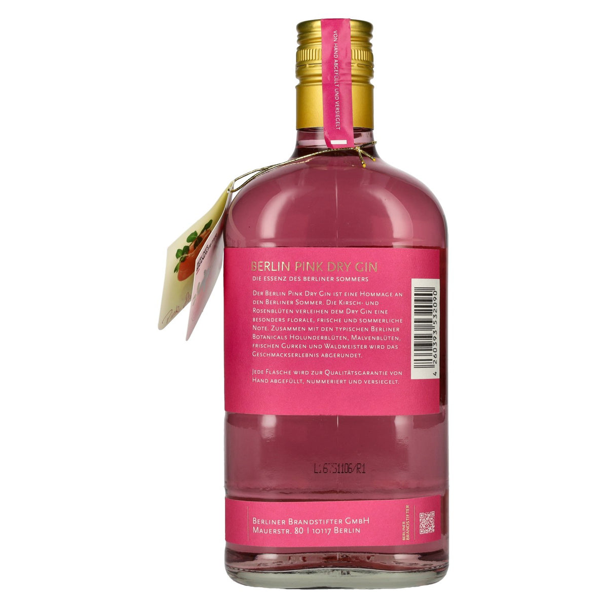 Berliner Brandstifter Berlin Pink Dry Gin 43,3% vol. 0,7 l