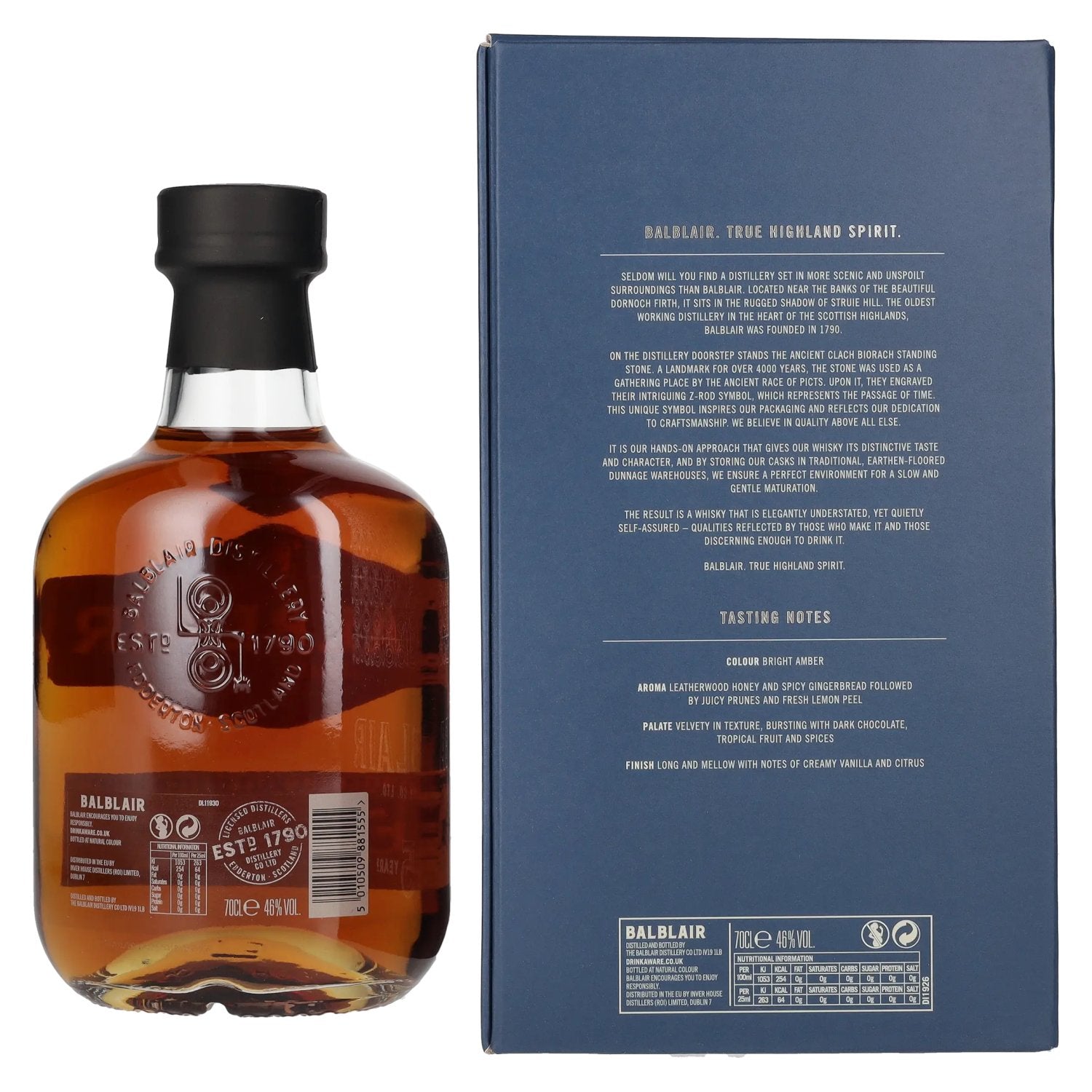 Balblair 15 Years Old Highland Single Malt 46% Vol. 0,7l in geschenkverpakking