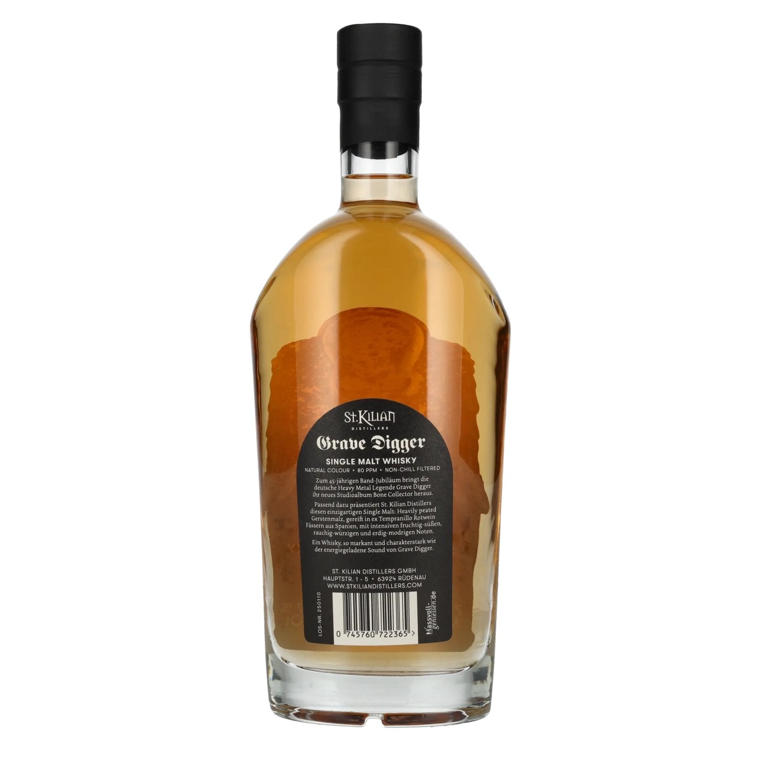 St. Kilian GRAVE DIGGER Bone Collector Zwaar Peated Single Malt Whisky 47% Vol. 0,7l