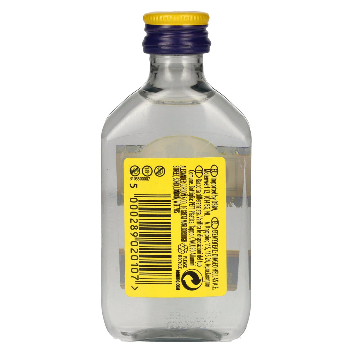 Gordon's London Dry Gin 37.5% ABV 0.05l PET