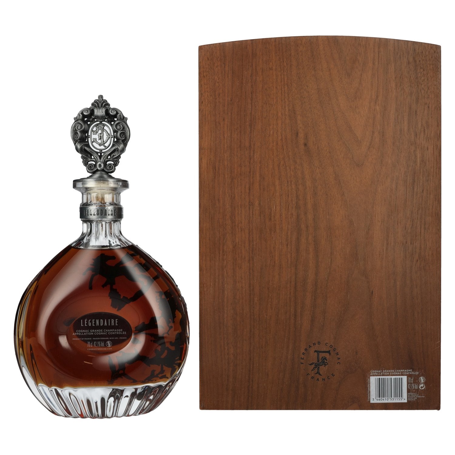 Cognac Ferrand Légendaire Grander Champagne Cognac 42,1% Vol. 0,7l in houten kistje