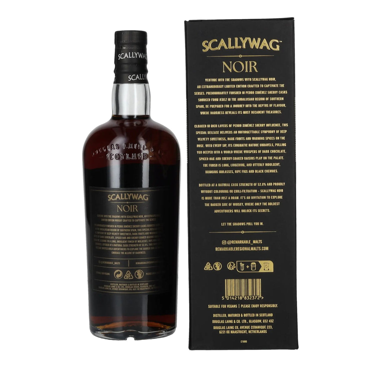 Douglas Laing SCALLYWAG Noir Edition PX Sherry Cask Speyside Blended Malt 52,8% Vol. 0,7l in Geschenkbox