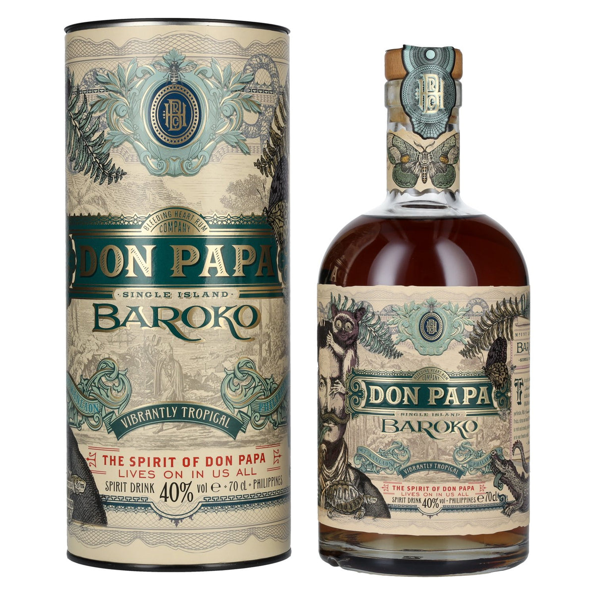 Don Papa BAROKO 40% vol. 0.7 l in a gift box
