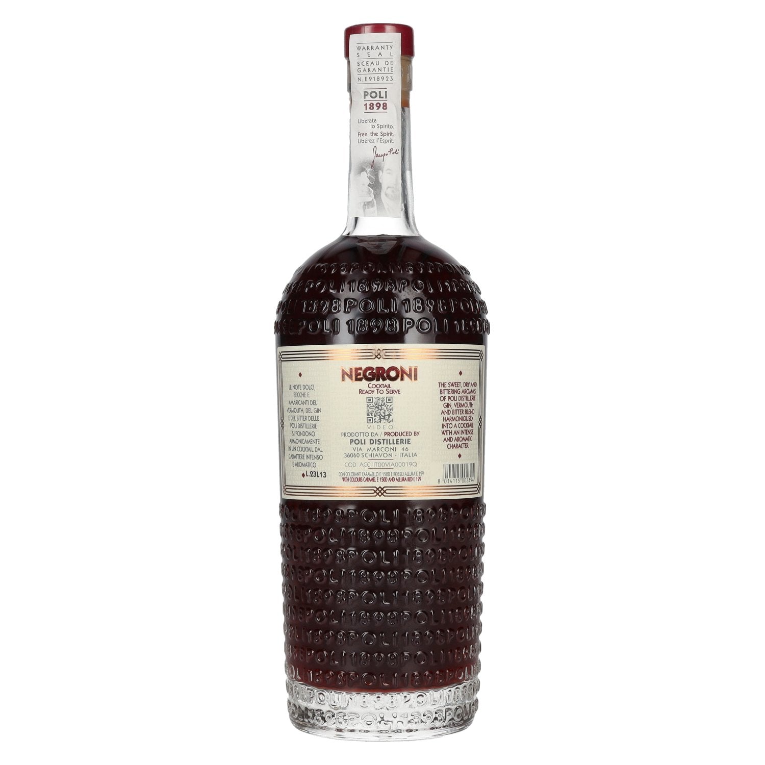 Poli Negroni Cocktail Liquore 25% Vol. 0,7l