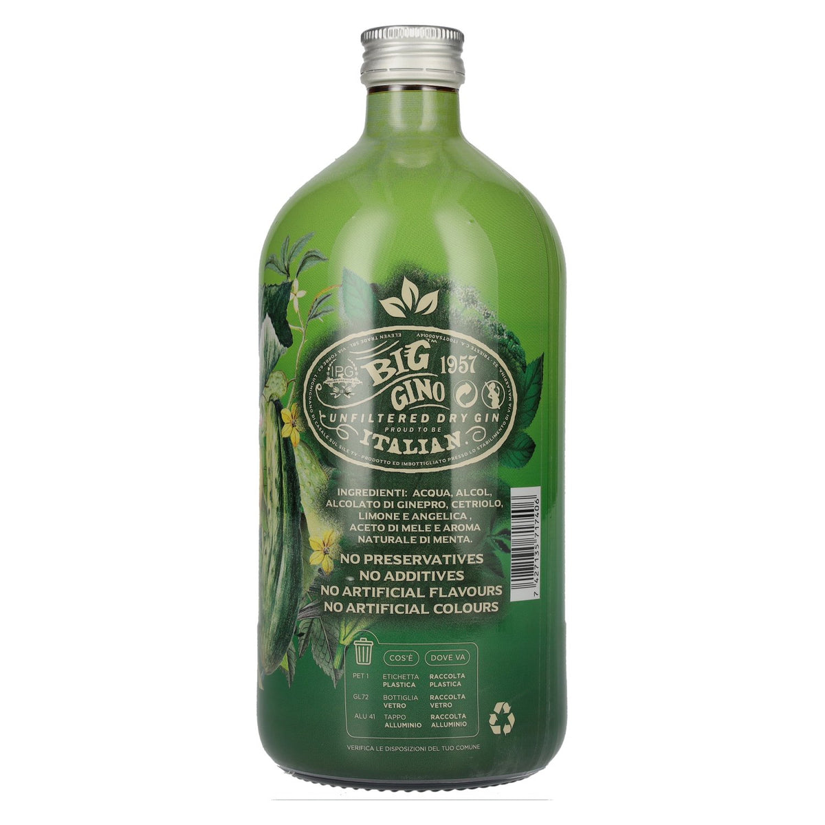 Big Gino Gin PEPINO LOCO 38 % vol. 1 l