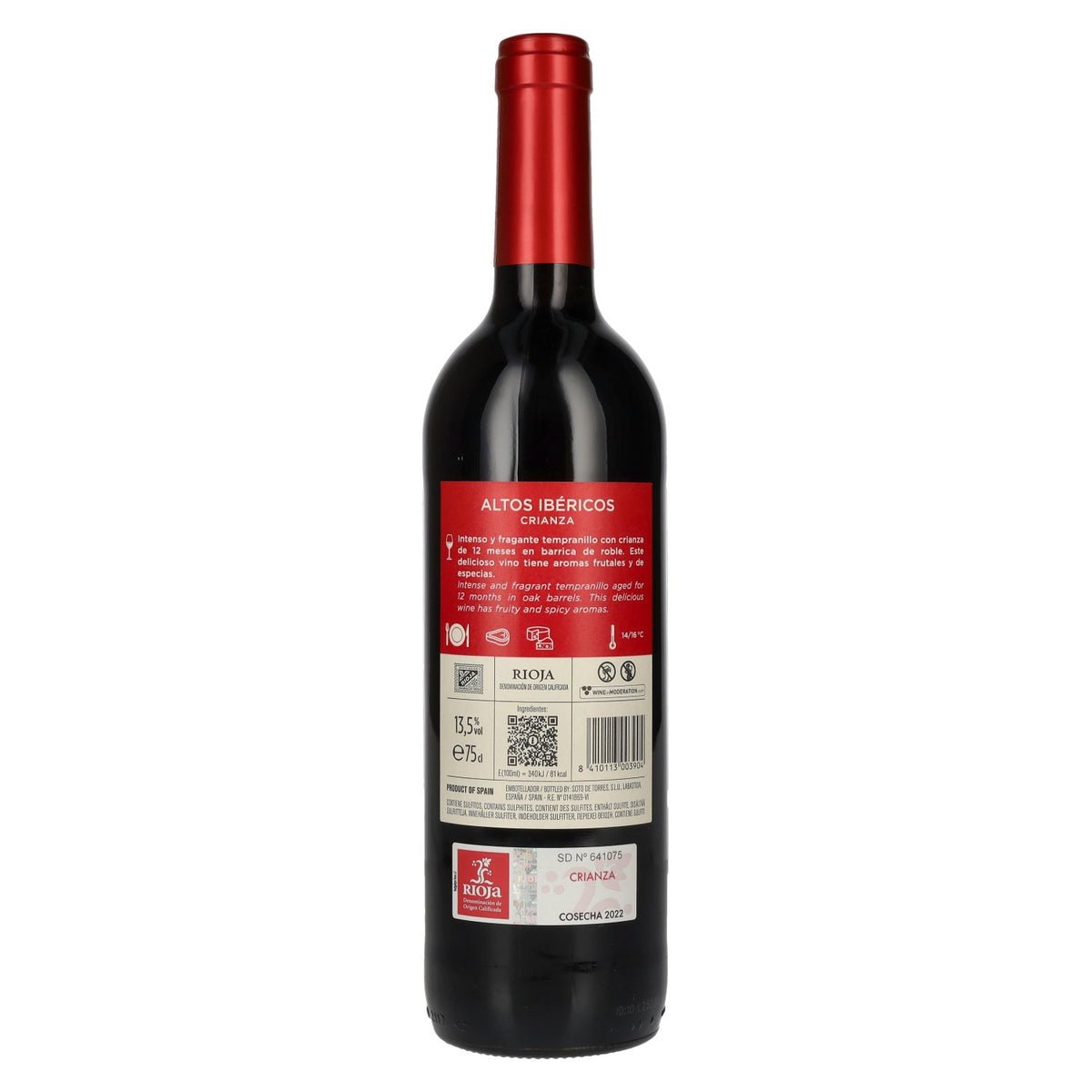 Miguel Torres Altos Ibéricos Rioja Crianza 2022 13.5% ABV 0.75l