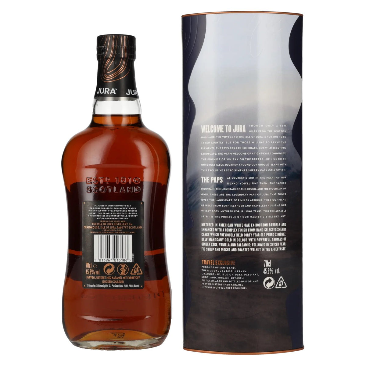 Jura THE PAPS 19 Years Old Single Malt Scotch Whisky 45,6% vol. 0,7 l in geschenkverpakking
