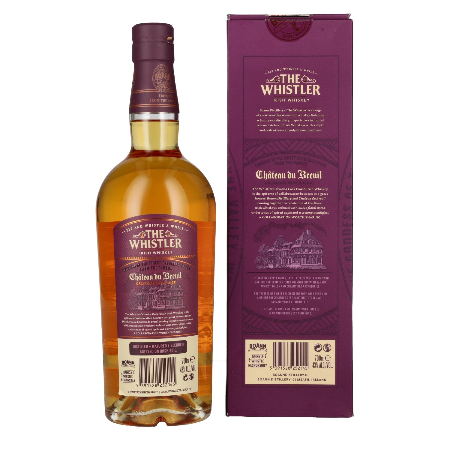 The Whistler Irish Whiskey CALVADOS CASK FINISH GB 43% Vol. 0,7l in geschenkverpakking