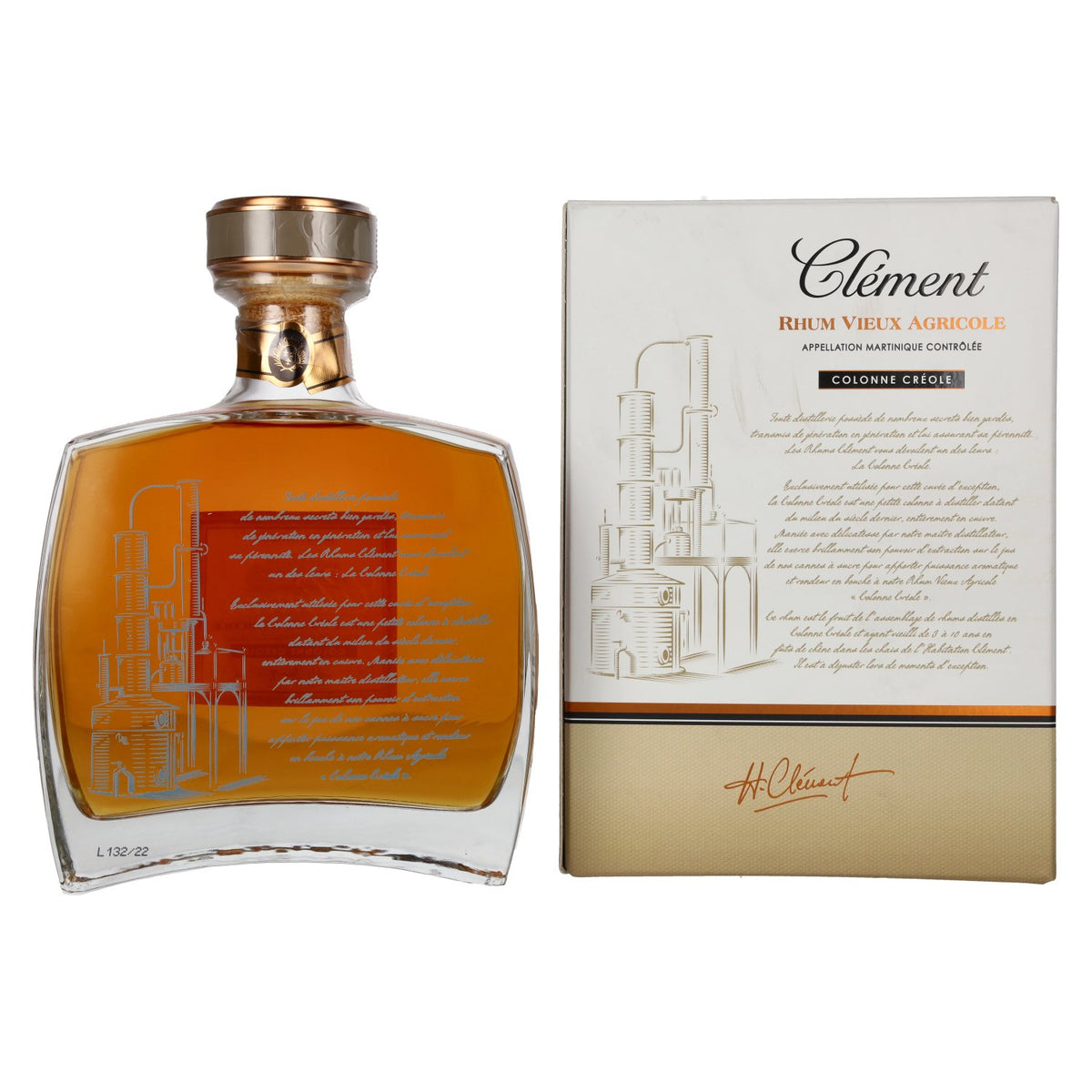 Clément Rhum Vieux Agricole Colonne Créole 40,7% Vol. 0,7l in Geschenkbox