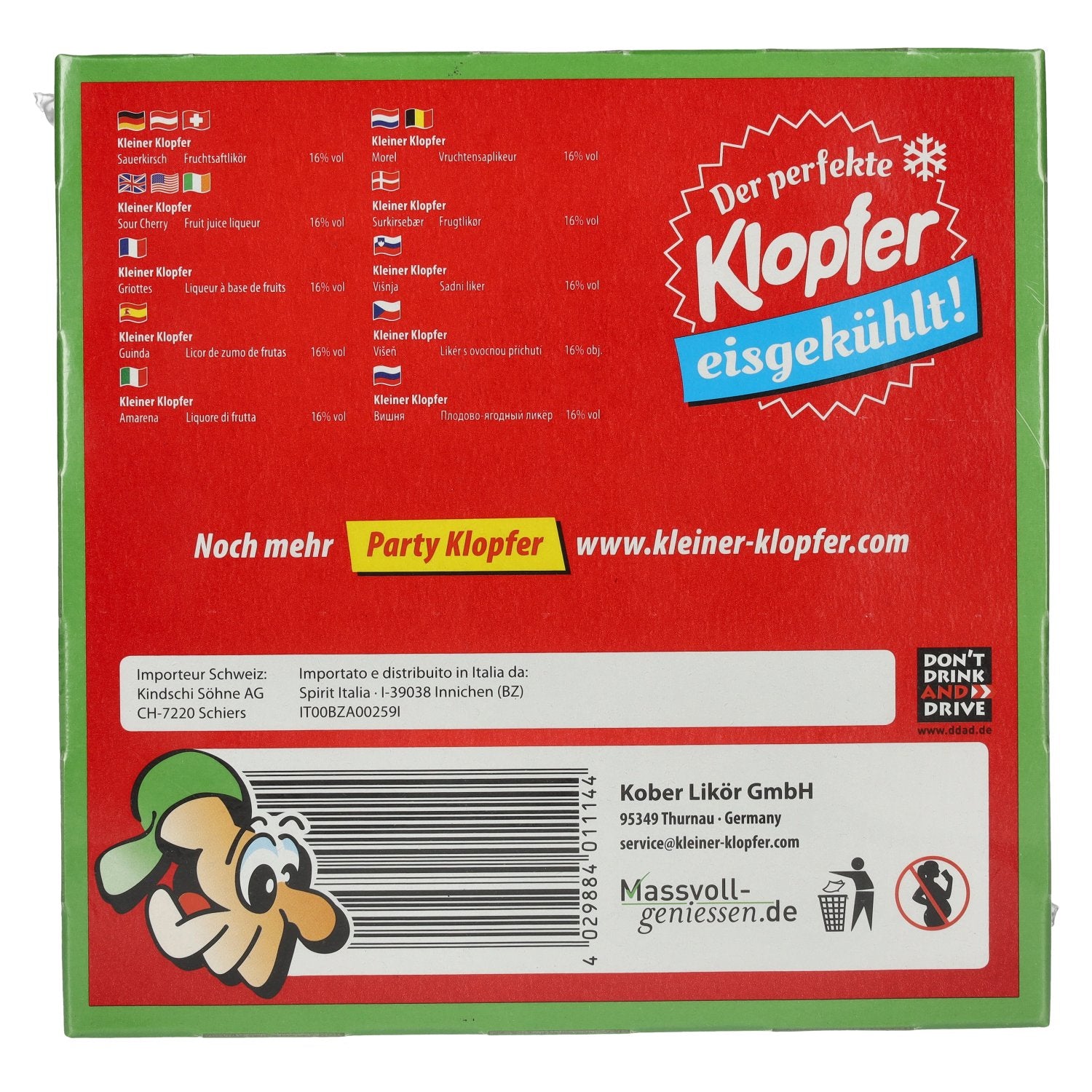 Kleiner Klopfer Sauerkirsch 16% Vol. 25x0,02l