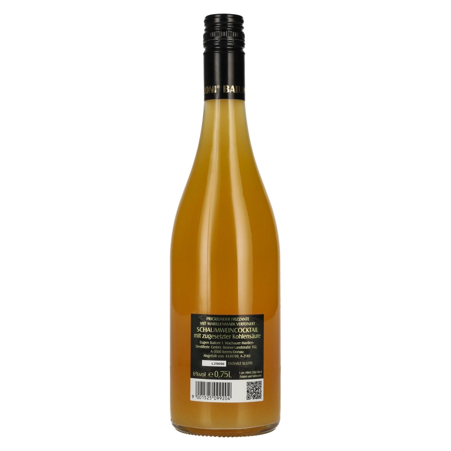 Bailoni Gold Apricot Frizzante natuurlijk troebel 6% vol. 0.75l